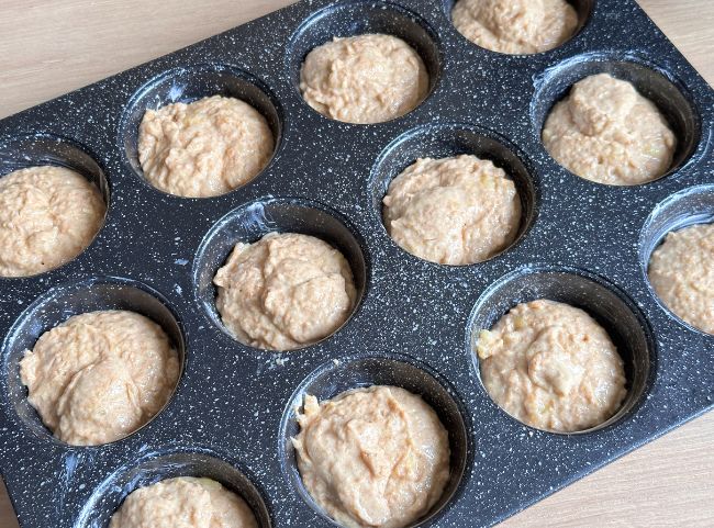 Bananenmuffins Förmchen Bananenmuffins Förmchen