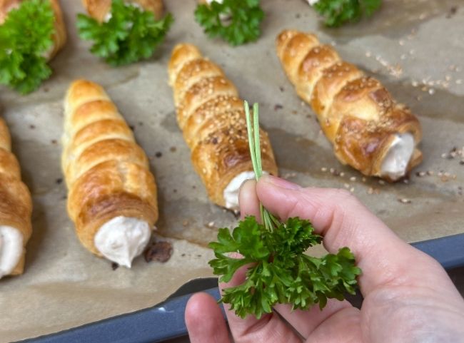 Blätterteig Möhren Petersilie Blätterteig Möhren Petersilie