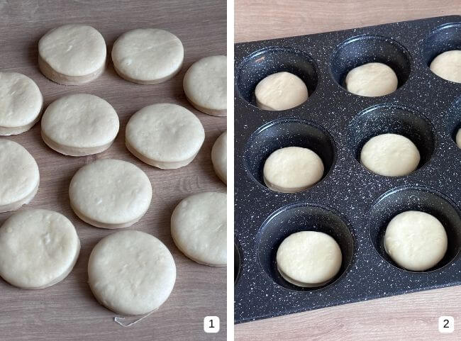 Mini-Burger Buns formen Mini-Burger Buns formen