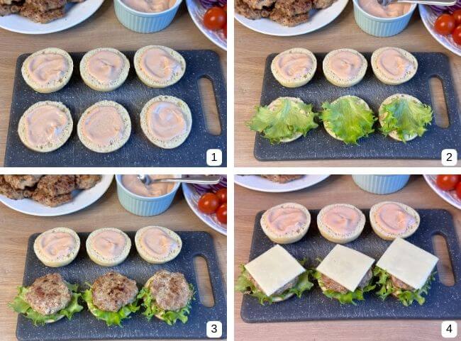 Mini-Burger Salat Mini-Burger Salat