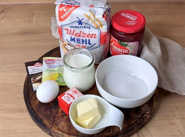 Zutaten für Pfannkuchen Zutaten für Pfannkuchen