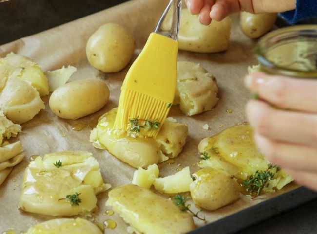Smashed Potatoes aus dem Ofen Smashed Potatoes aus dem Ofen